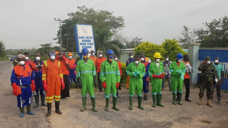 Zoom lion Ghana Limited started the disinfection exercises