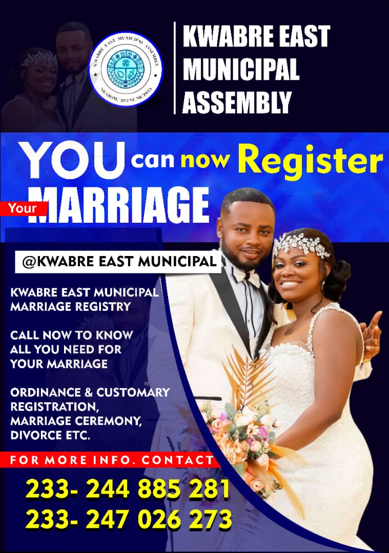 KWABRE EAST MUNICIPAL ASSEMBLY INAUGURATES MARRIAGE REGISTRY