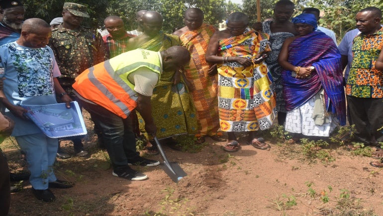 THE SOD CUTTING CEREMONY FOR THE DUMANAFO CHPS COMPOUND PROJECT IN THE KWABRE EAST MUNICIPAL ASSEMBLY ON THE 28TH JANUARY, 2026.